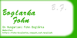 boglarka fohn business card